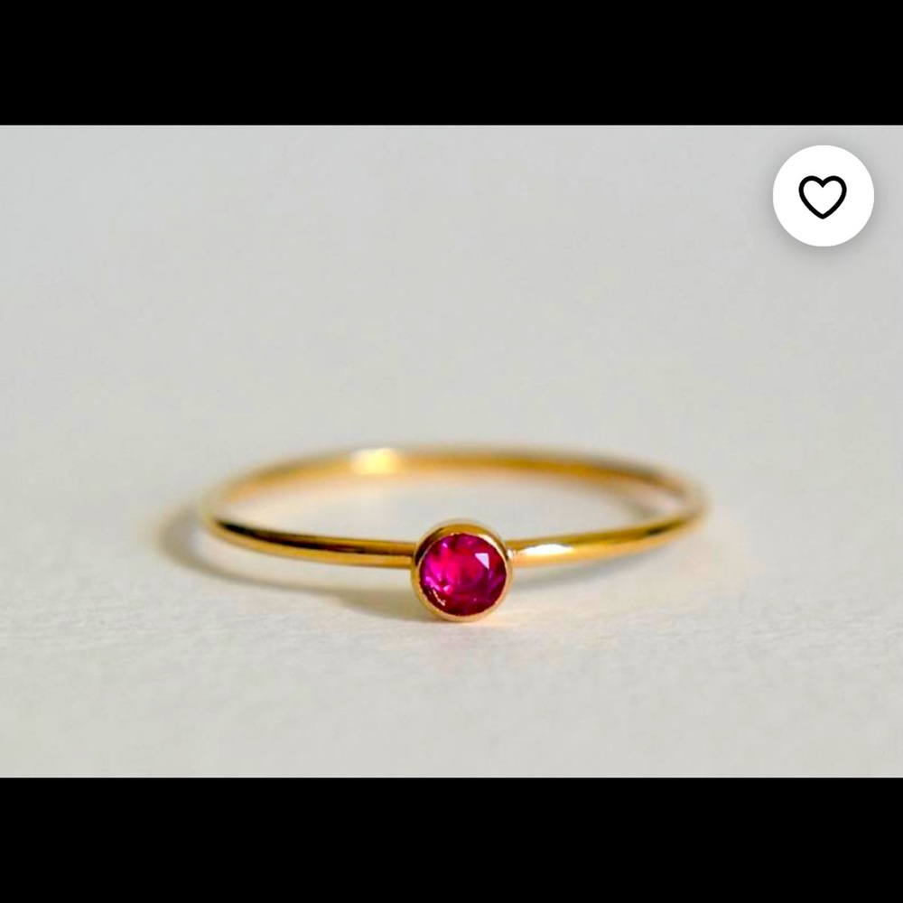 Gold & Garnet stacking ring